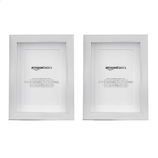 AmazonBasics Matted Photo Frame with Stand, Set of 2 | 5 AmazonBasics Matted Photo Frame with Stand, Set of 2 | 5